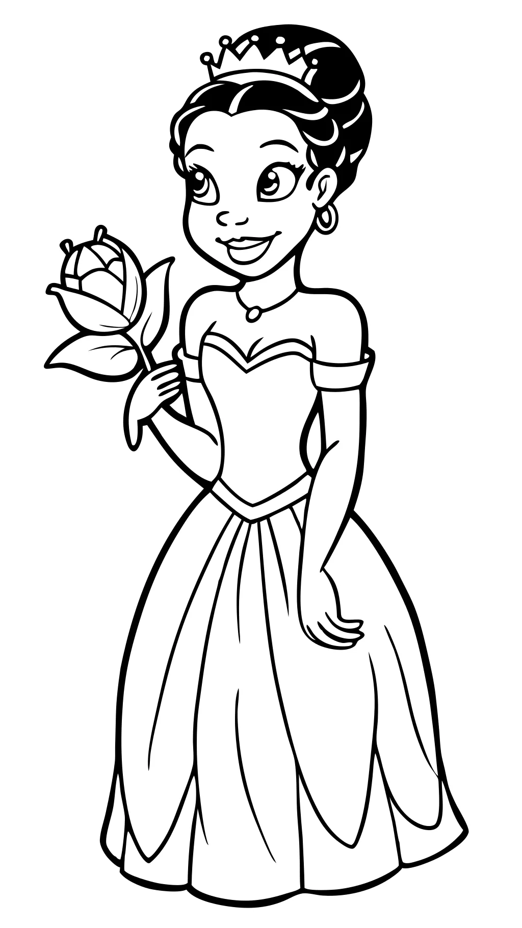 Páginas para colorear de Disney Tiana